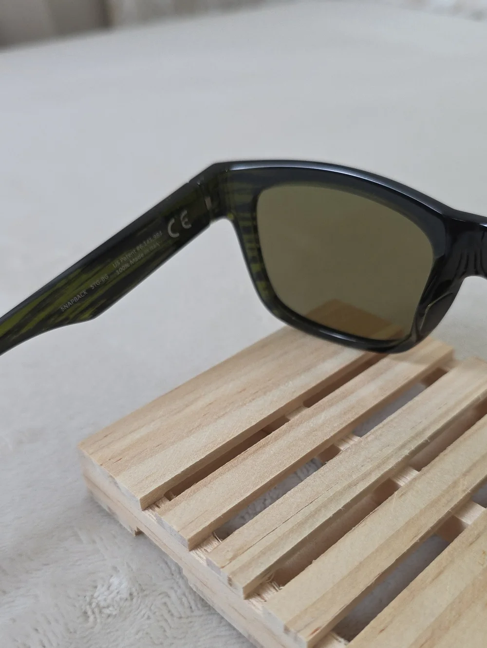 Maui Jim MJ730-15C Polarized Sunglasses Black Green Woodgrain 53-18-145